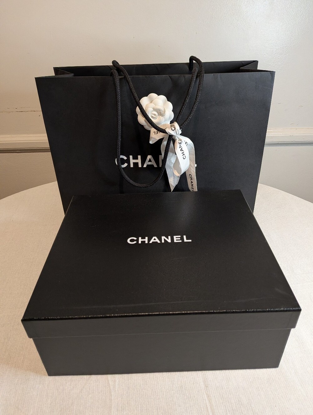 CHANEL Empty shoes Box and Shopping Bag